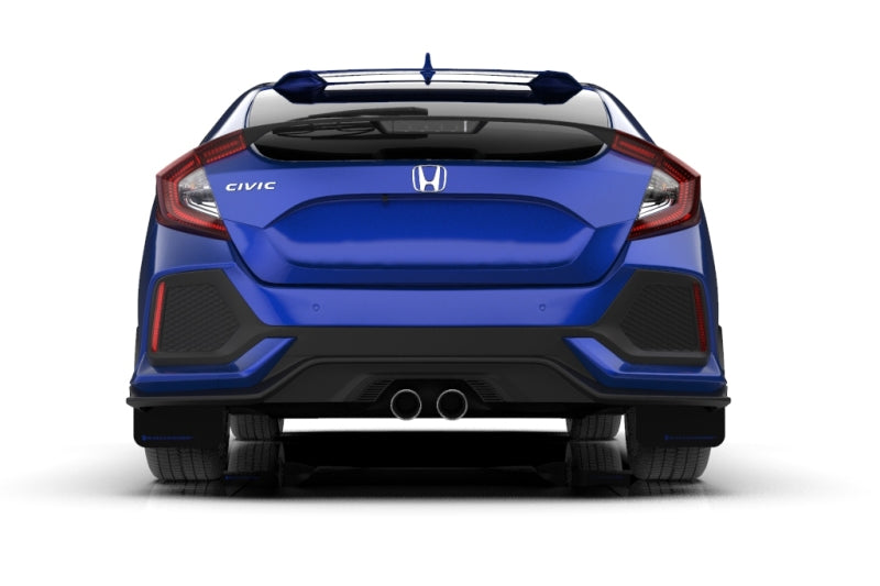 Rally Armor UR Mud Flaps - 2016-2021 Honda Civic - Black/Red Logo - #MF71-UR-BLK/RD