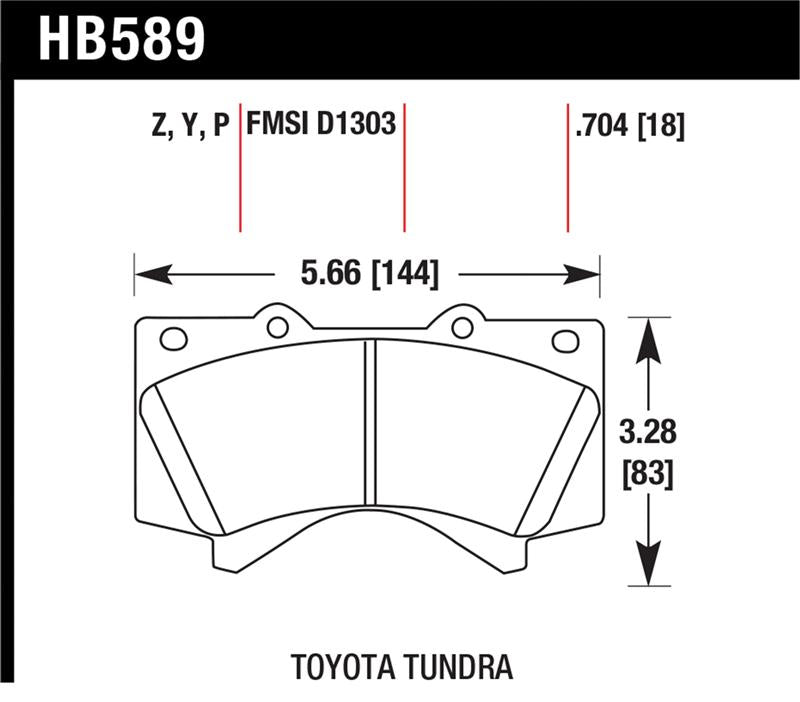 Hawk Performance HB589Z.704 Performance Ceramic Street Brake Pads