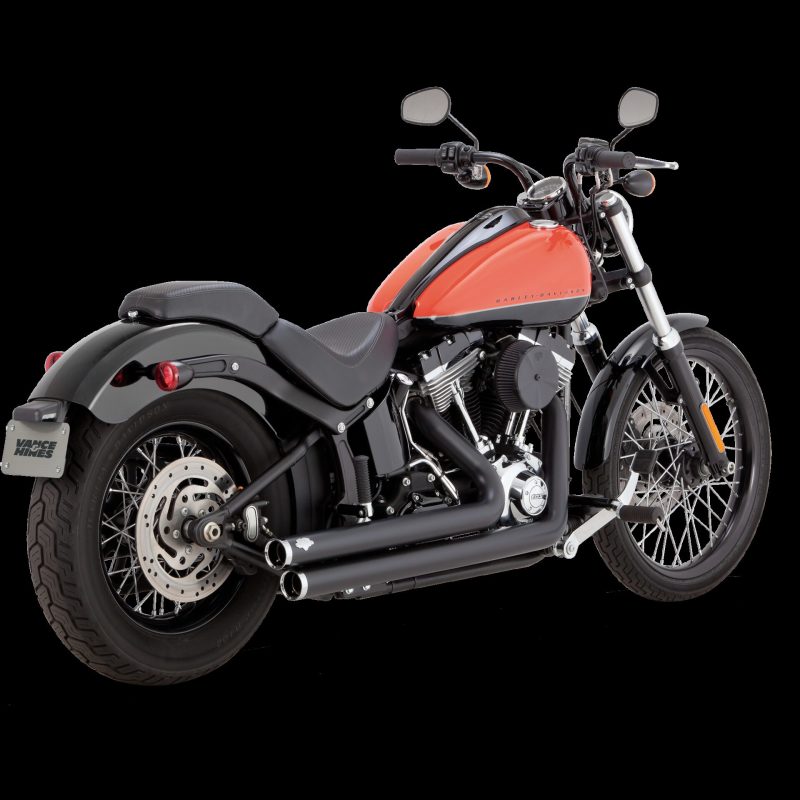 Vance & Hines 47341 Big Shots PCX Exhaust Black for 2018-2024 Harley-Davidson Softail