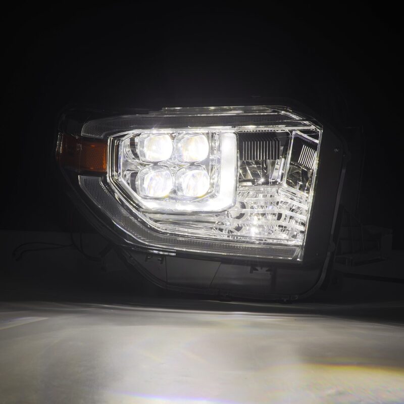 AlphaRex 880831 14-21 Toyota Tundra NOVA LED Projector Headlights Chrome with Activation Light & Sequential Signal + Switchback DRL