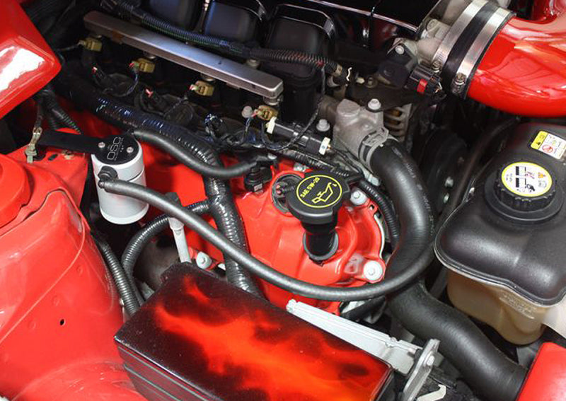 J&L 05-10 Ford Mustang GT/Bullitt/Saleen Passenger Side Oil Separator 3.0 - Clear Anodized - #3013P-C