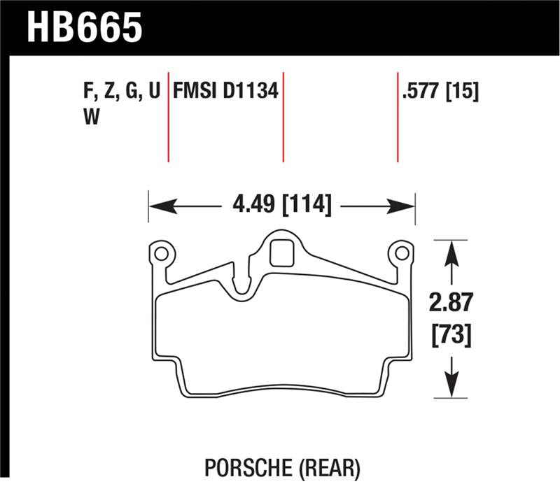 Hawk Performance HB665U.577 DTC-70 Motorsport Brake Pads