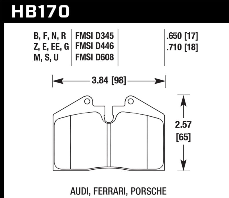 Hawk Performance HB170B.650 HPS 5.0 Street Brake Pads