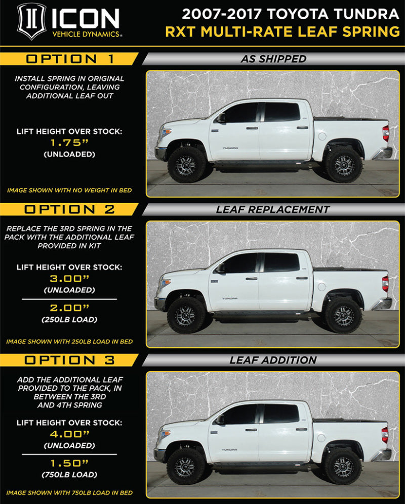 ICON 2005+ Toyota Tacoma Add-in-Leaf for 158505