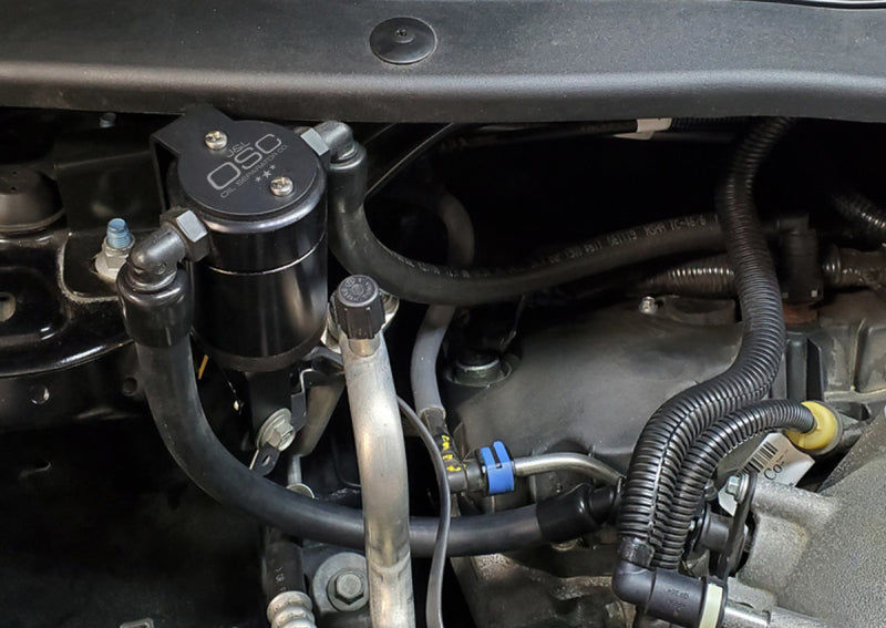J&L 13-19 Ford Explorer Sport EcoBoost V6 Passenger Side Oil Separator 3.0 - Black Anodized - #3022P-B