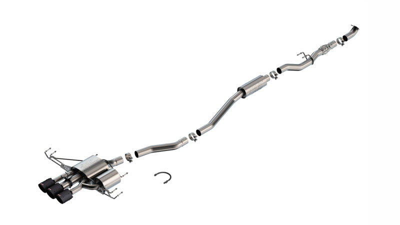 Borla 140986CFBA 2024 Acura Integra Type S ATAK Cat Back Exhaust - Carbon Fiber & Black Anodized - #140986CFBA