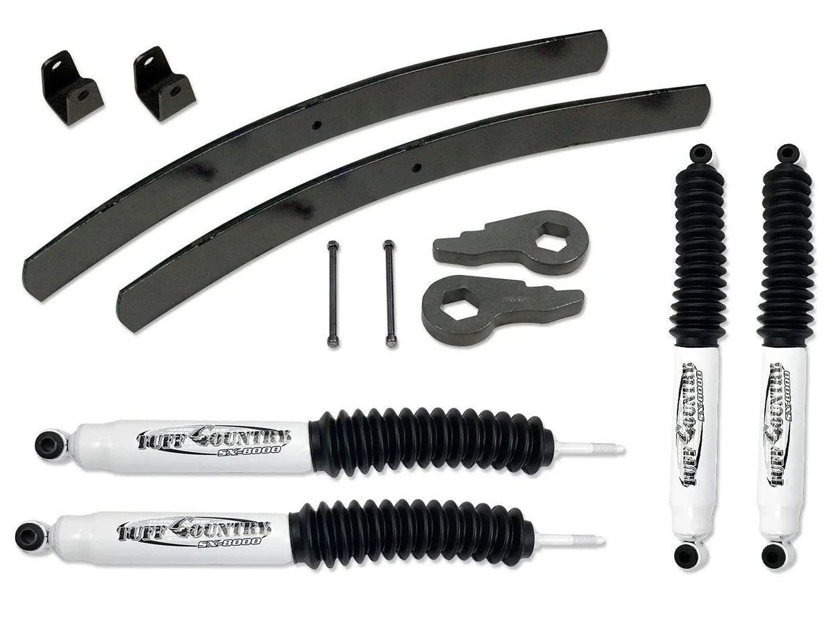 Tuff Country 12954 2in Lift Kit (Rear Add-a-Leafs) No Shocks for 2001-2010 Silverado 2500HD (Pur TB)