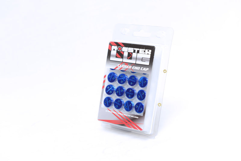 Wheel Mate 33007U Monster Lug Nut Caps Blue M14x1.50 - Set of 20