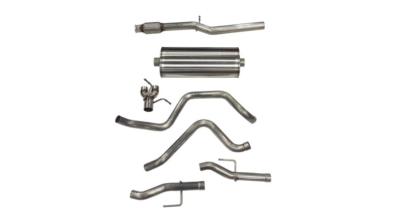 Corsa 2019-2025 Chevy Silverado 5.3L Crew Cab 3in Cat-Back Dual Rear Exit w/ Polished Tip