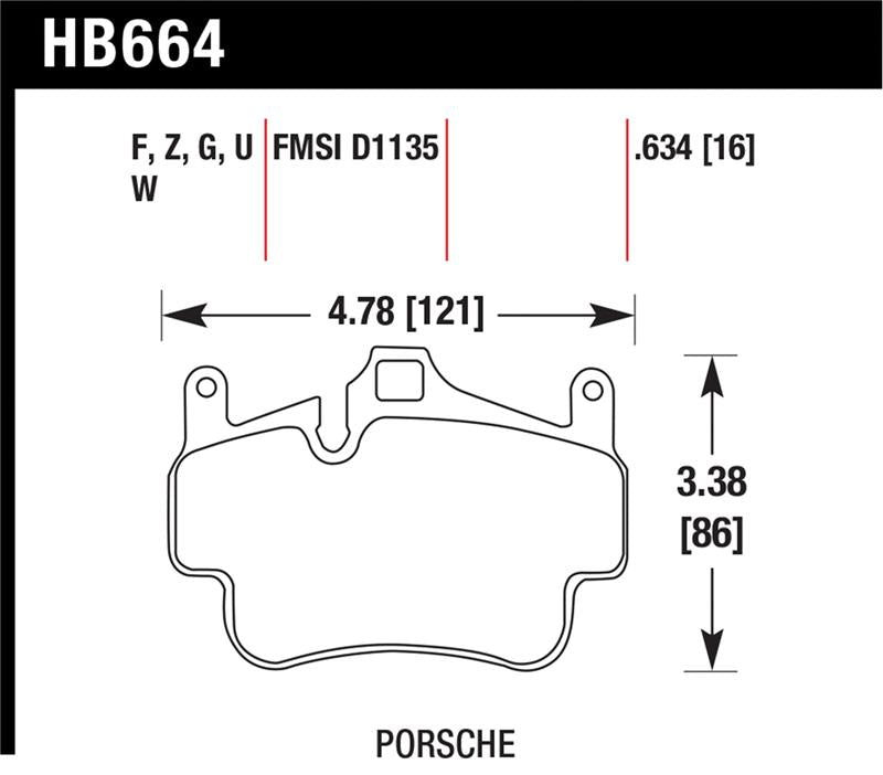 Hawk Performance HB664G.634 DTC-60 Motorsport Brake Pads