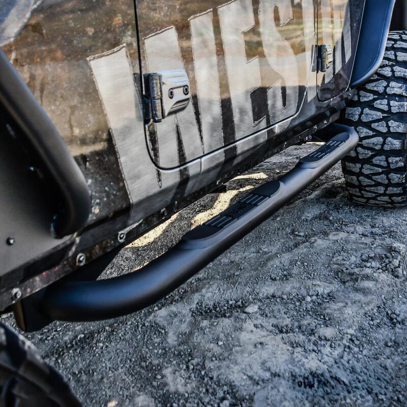 Westin 23-4065 E-Series 3 Nerf Step Bars for 2018-2026 Jeep Wrangler JLU 4-Door. Textured Black