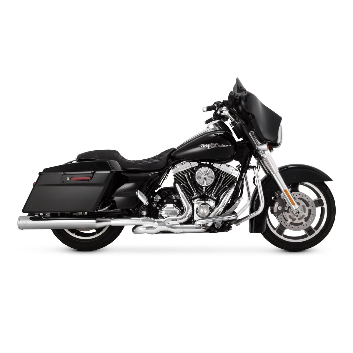 Vance & Hines 16332 Power Duals PCX Shielded Headers Chrome for 2009-2016 Harley-Davidson Touring