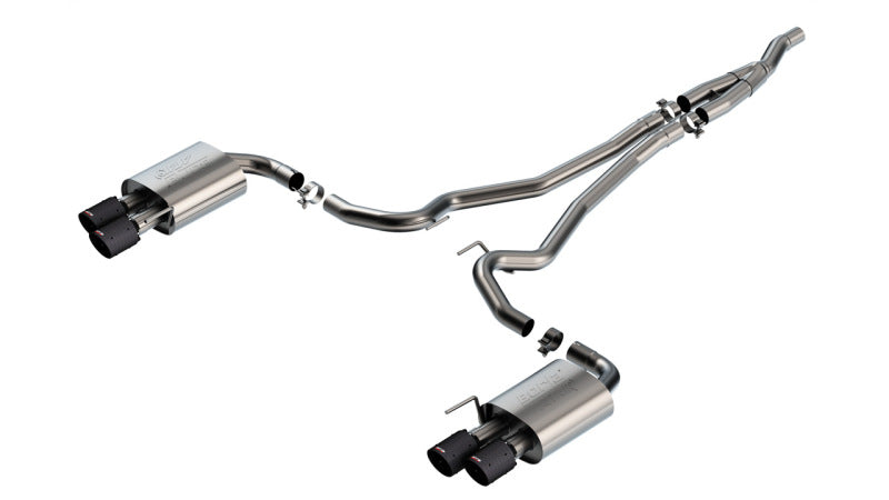 Borla 140982CFBA 2024 Ford Mustang 2.3L Ecoboost ATAK Catback Exhaust CF BA w/ Quad Tips - Non-Active - #140982CFBA