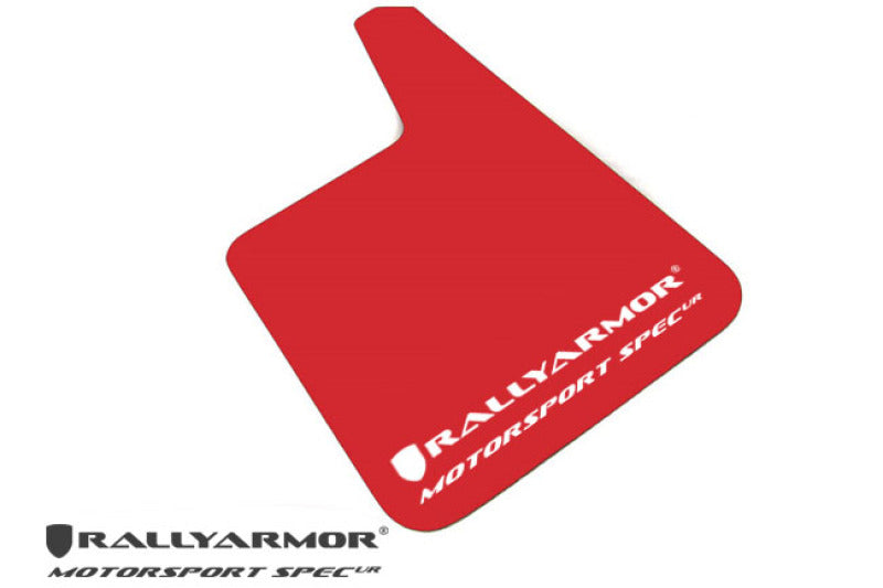 Rally Armor UR Mud Flaps - Universal - Black/White Logo - #MF20-MSUR-BK/WH