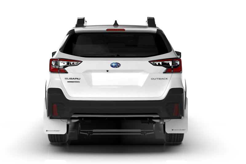 Rally Armor UR Mud Flaps - 2020-2025 Subaru Outback - Black/Blue Logo - #MF66-UR-BLK/BL