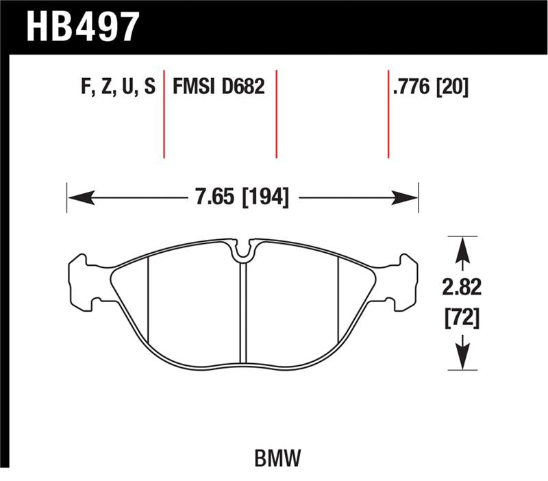 Hawk Performance HB497Z.776 Performance Ceramic Street Brake Pads