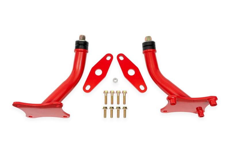 BMR 2016-2024 Chevrolet Camaro (6th Gen) Motor Mount Kit with Solid Bushings - Red