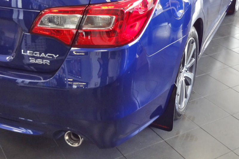 Rally Armor UR Mud Flaps - 2015-2019 Subaru Legacy - Black/Red Logo - #MF34-UR-BLK/RD