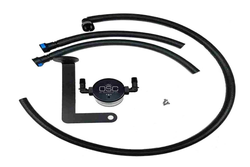 J&L 10-15 Chevrolet Camaro LS3 6.2L Passenger Side Oil Separator 3.0 - Black Anodized - #3080P-B