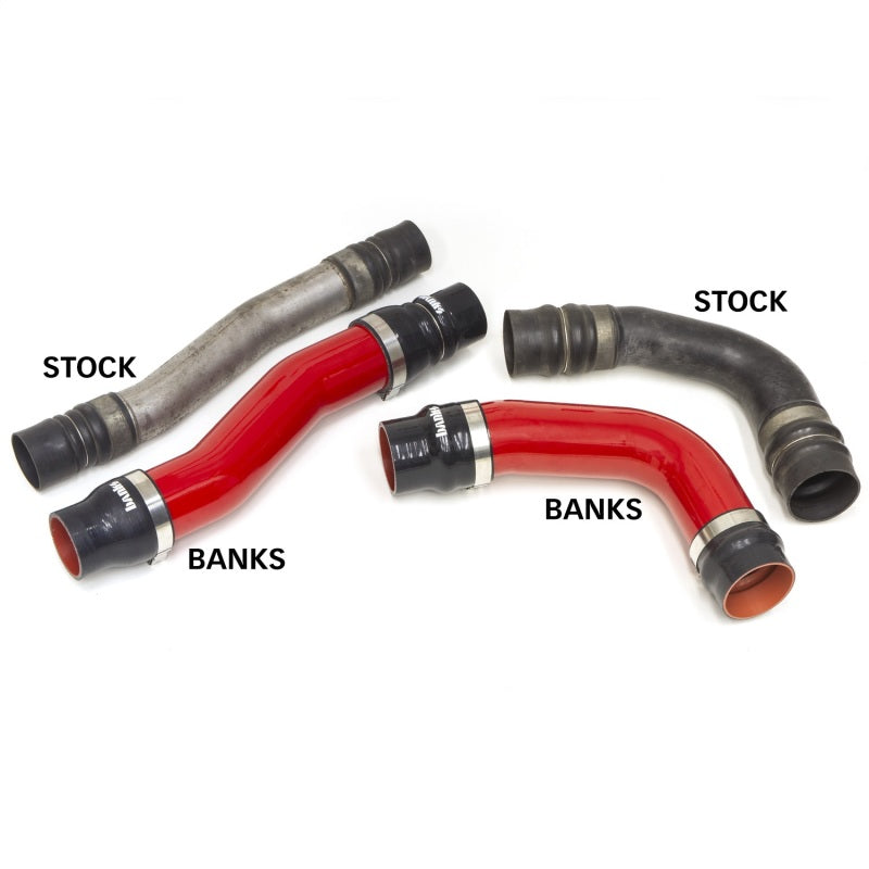 Banks Power Boost Tube System, Red, 2010-12 Ram 6.7L OEM Replacement boost tubes