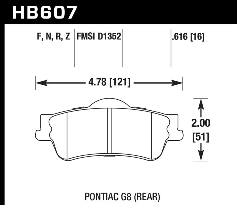Hawk Performance HB607B.616 HPS 5.0 Street Brake Pads