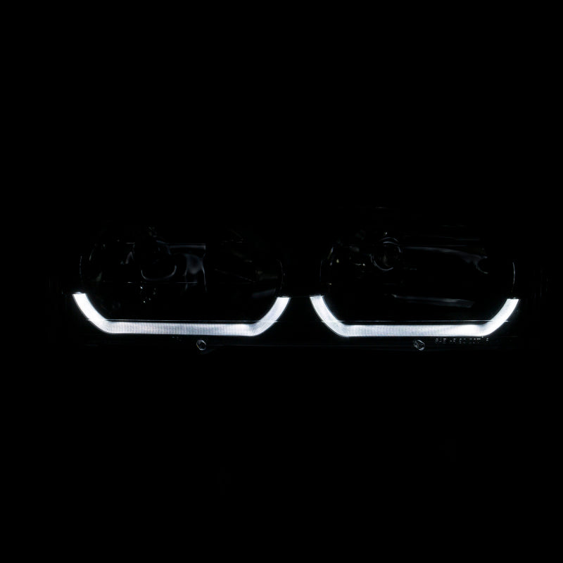 ANZO 1988-2000 Chevrolet C3500 Crystal Headlights - Low-Brow Chrome