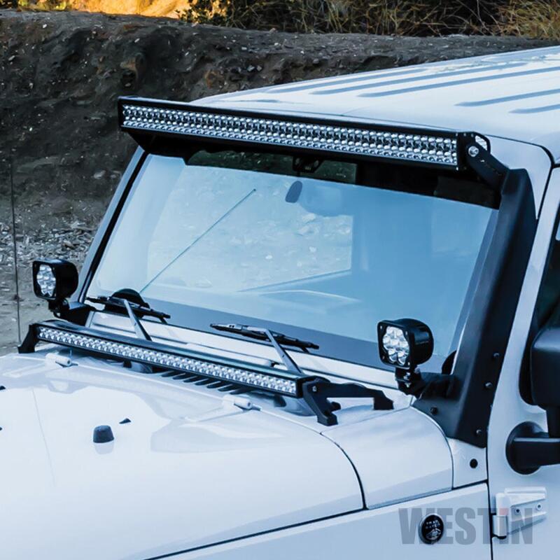 Westin 62-41035 Snyper Pillar LED Light Mount for 2007-2018 Jeep Wrangler Textured Black