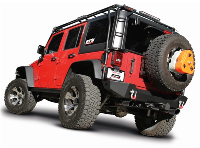 Borla 140459BC 12-16 Jeep Wrangler 3.6L AT/MT 4DR 4WD S SQ RL AC SR 2.5in 2in TIP 3.5inx3.28in Black Chrome - #140459BC