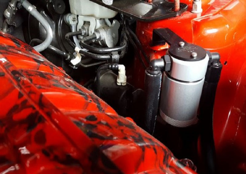 J&L 2015-2023 Ford Mustang EcoBoost Driver Side Oil Separator 3.0 - Clear Anodized - #3029D-C