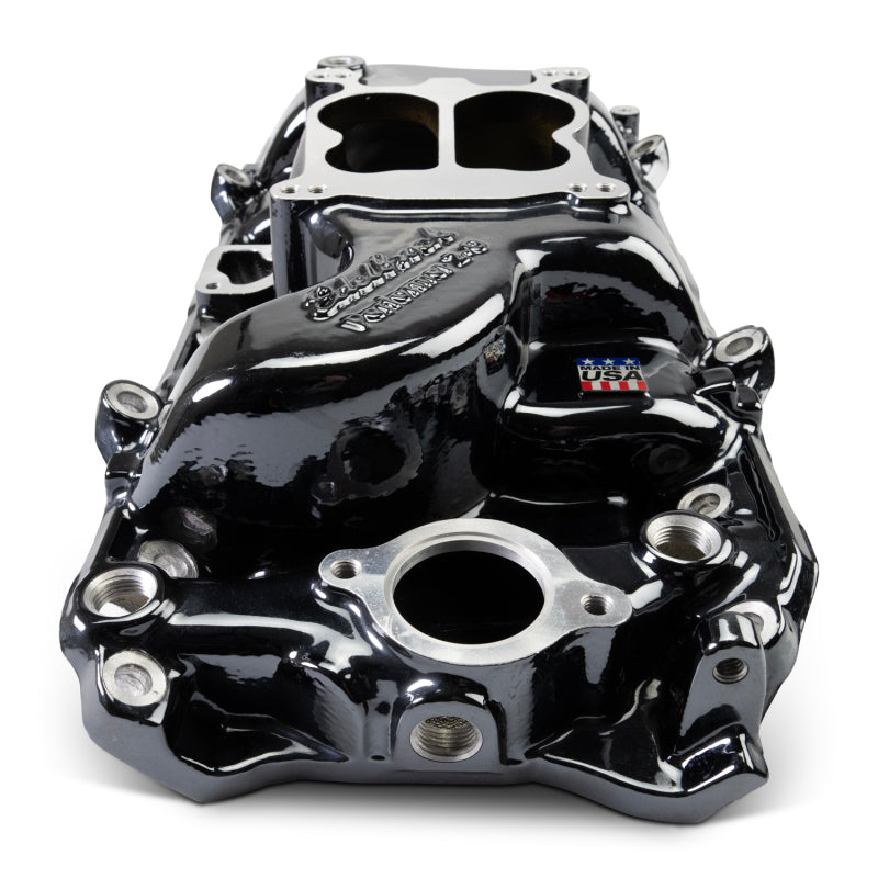 Edelbrock 2161-BP 1965-1990 Big Block Chevrolet Oval Port Heads Performer 2-O Manifold - Black