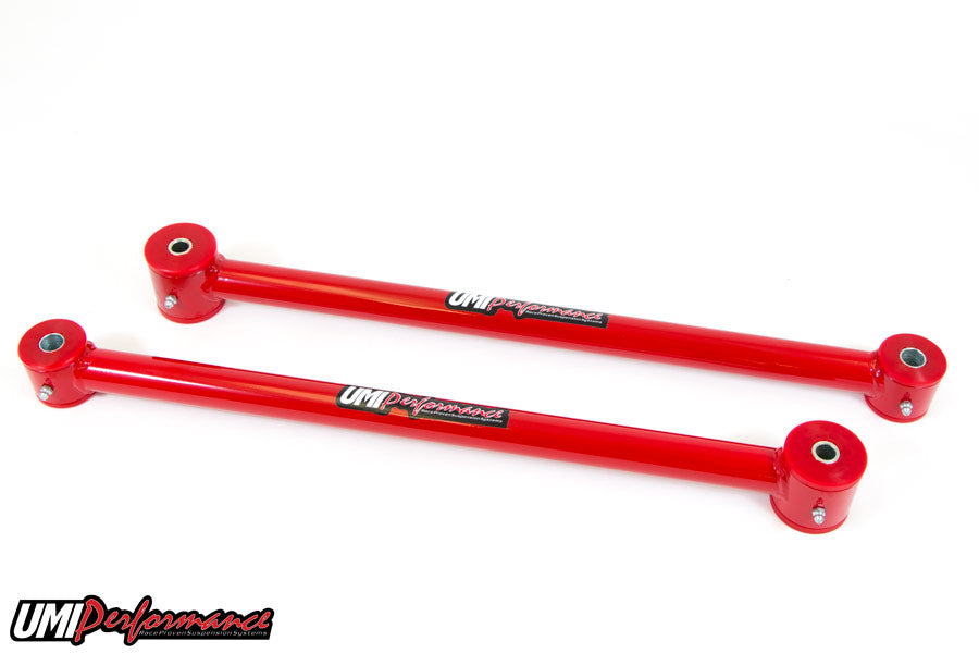 UMI Performance 3715-R Tubular Rear Trailing Arms Red for 1997-2005 GM W-Body