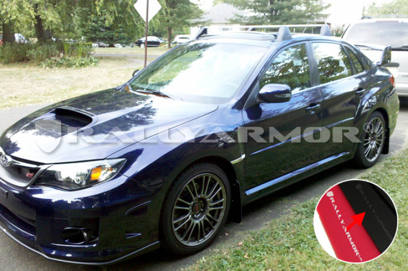 Rally Armor UR Mud Flaps - 2011-2014 Subaru Impreza - Black/Grey Logo - #MF19-UR-BLK/GRY