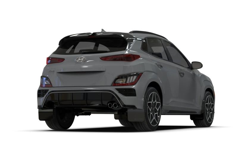 Rally Armor UR Mud Flaps - 2022-2023 Hyundai Kona - Black/Red Logo - #MF93-UR-BLK-RD