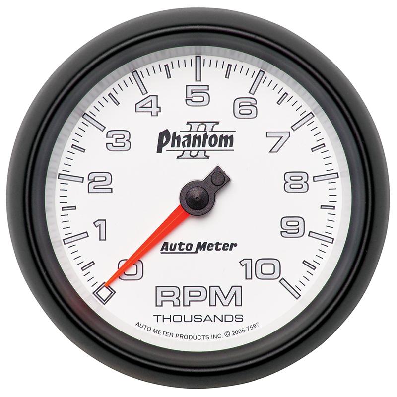 AutoMeter 7537 Phantom II 52.4mm Short Sweep Electric 100-250 Degrees F Water Temperature Gauge