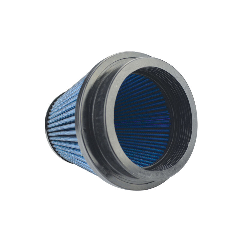 Injen NanoWeb Dry Air Filter 4in Flange ID / 5.5in Base / 5.4in Height / 4in Top - #X-1128-BB