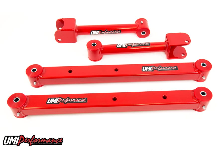 UMI Performance 402418-B Rear Control Arm Kit Boxed Lowers Black