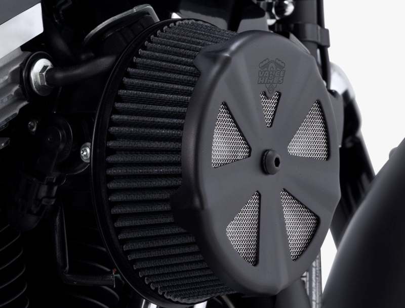Vance & Hines 71019 Skullcap Crown Intake Cover Black