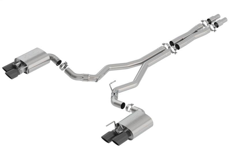 Borla 140743BC 2018 Ford Mustang GT 5.0L AT/MT 3in ATAK Catback Exhaust Black Chrome Tips w/ Valves - #140743BC