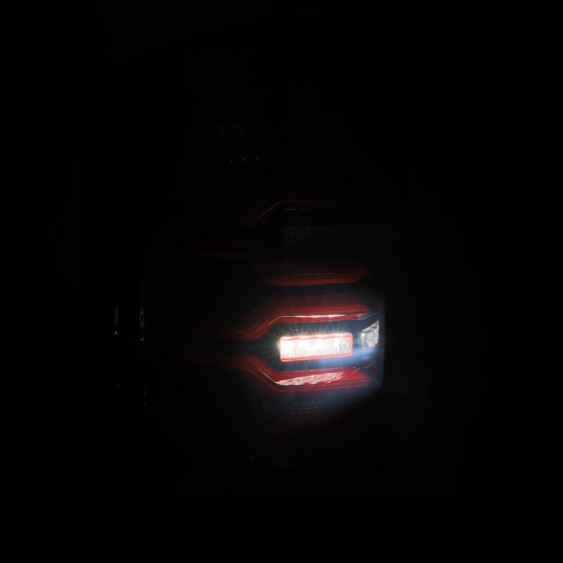 AlphaRex 620050 14-18 Chevrolet Silverado 1500 Luxx-Series LED Tail Lights Black/Red w/Activation Light/Sequential Signal