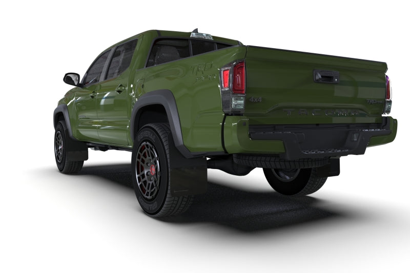 Rally Armor Classic Mud Flaps - 2016-2023 Toyota Tacoma - Black/Grey Logo - #MF94-BLK-GRY