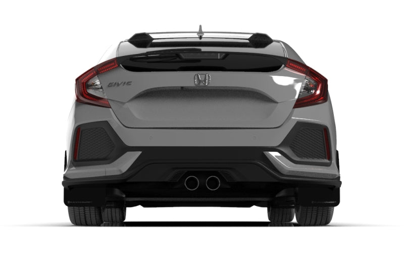 Rally Armor Mud Flaps - 2017-2021 Honda Civic - RAL UR Blk Flap/Dark Grey Logo - #MF51-UR-BLK/DGRY
