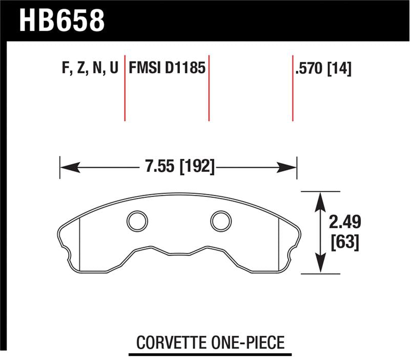 Hawk Performance HB658B.570 HPS 5.0 Street Brake Pads