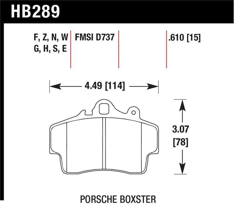 Hawk Performance HB289N.610 HP Plus Crossover Street/Motorsport Brake Pads