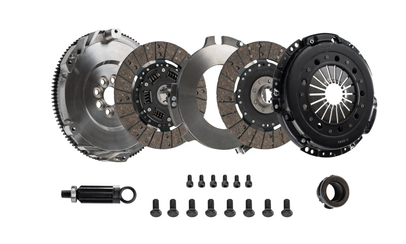 DKM Clutch MS-006-054 MS Twin Disc Clutch Kit with Flywheel for 2001-2006 BMW E46 M3