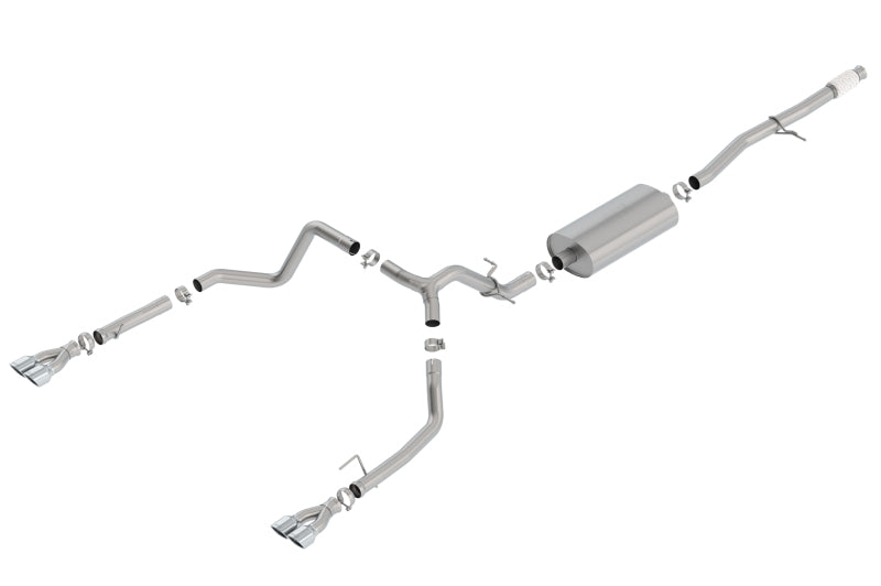 Borla 140780 2019 Chevy Silverado 1500 5.3L V8 CC SB 147.4in WB Touring Cat-Back w/ Quad Square Tips - #140780