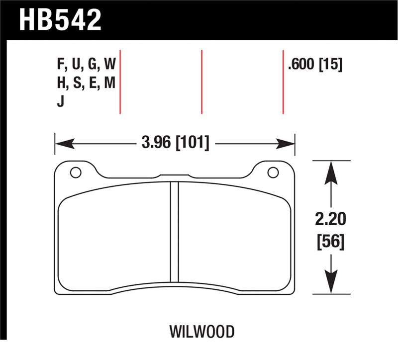 Hawk Performance HB542U.600 DTC-70 Motorsport Brake Pads