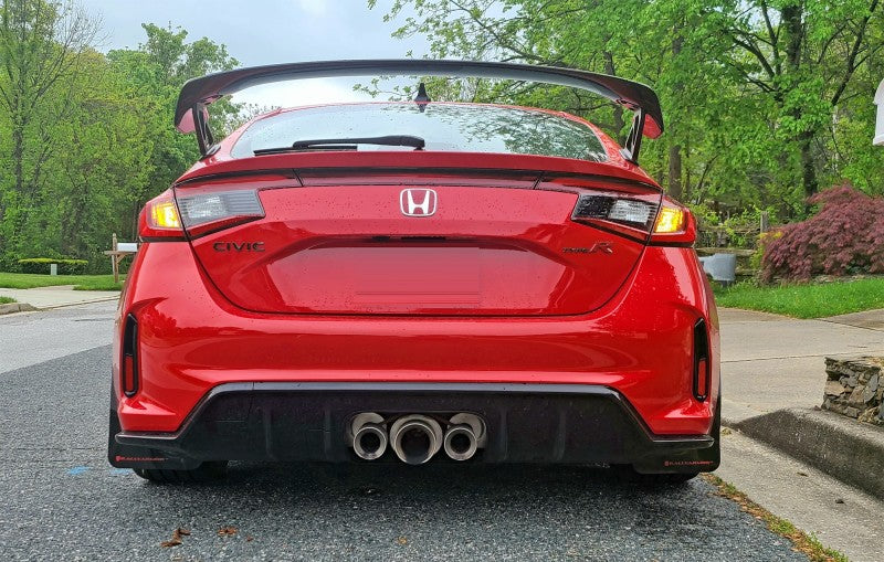 Rally Armor UR Mud Flaps - 2023-2025 Honda Civic - Black/White Logo - #MF97-UR-BLK-WH