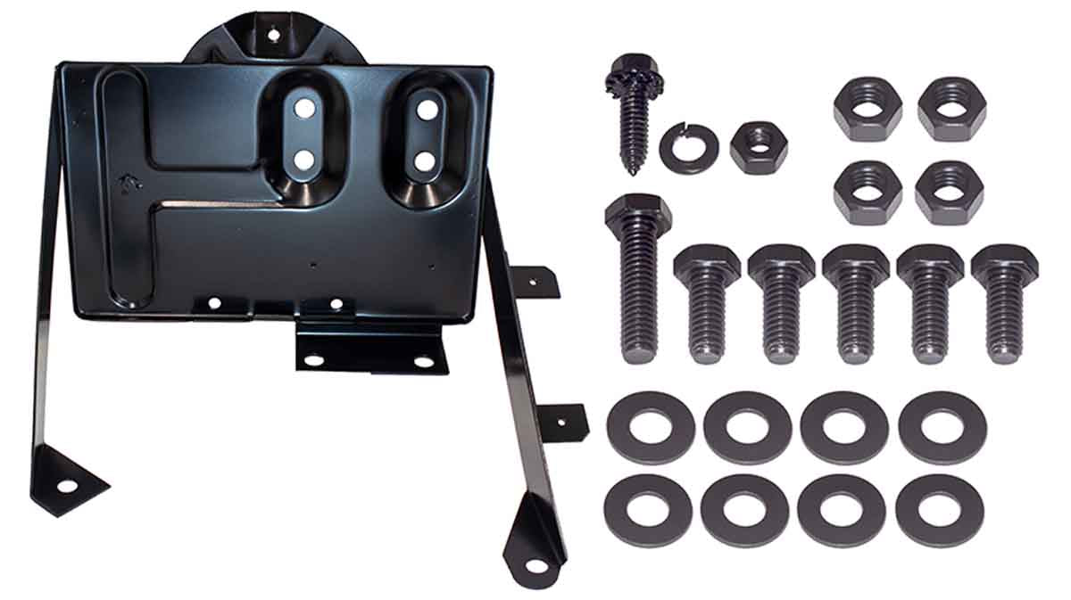 Kentrol 50498 Battery Tray with Support Arm for 1976-1986 Jeep CJ5 CJ7 CJ8 - Powdercoat Black