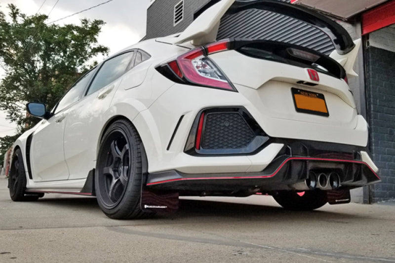 Rally Armor UR Mud Flaps - 2017-2021 Honda Civic - Red/Black Logo - #MF47-UR-RD/BLK
