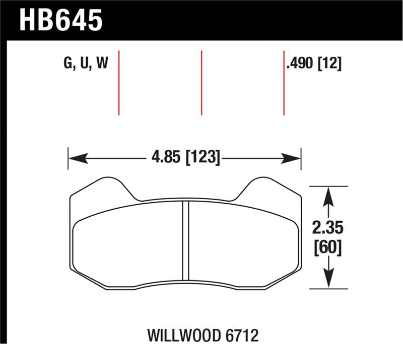 Hawk Performance HB645W.490 DTC-30 Motorsport Brake Pads